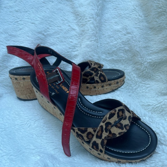 Donald J Pliner wedge sandals 6 1/2 - Picture 2 of 12
